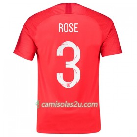 Camisolas de Futebol Inglaterra Rose 3 Equipamento Alternativa Copa do Mundo 2018 Manga Curta